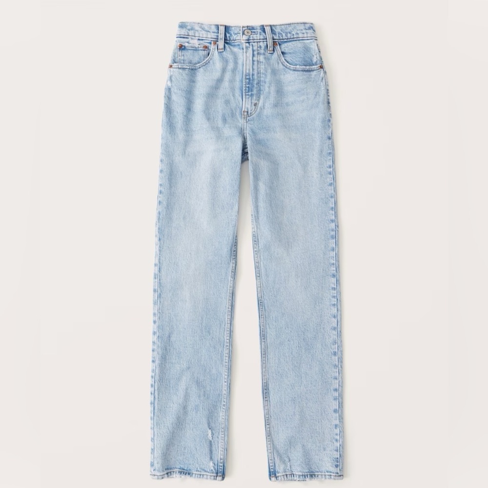 Abercrombie & Fitch Light Wash Straight Leg Jeans